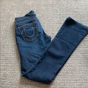 True religion strait fit dark denim